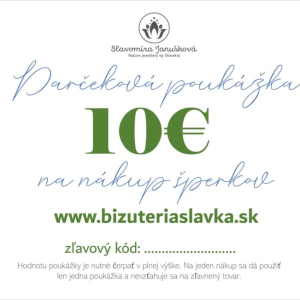 PDF Darčeková poukážka hodnota 10€